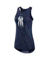 Women's Nike Navy New York Yankees Logo Fade High Neck Performance Tank Top