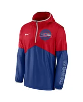 Men's Nike Red, Royal Chicago Cubs Overview Half-Zip Hoodie Jacket