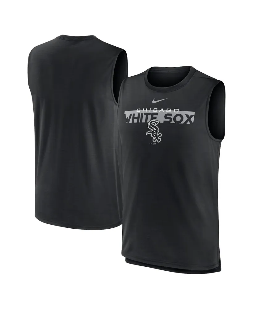 Men's Nike Black Chicago White Sox Knockout Stack Exceed Performance Muscle Tank Top