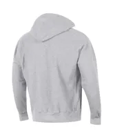 Men's Champion Heathered Gray Washington State Cougars Team Arch Reverse Weave Pullover Hoodie