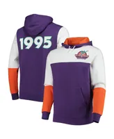 Men's Mitchell & Ness Purple Nba Hardwood Classics 1995 All-Star Game Colorblock Fusion Pullover Hoodie