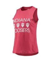 Women's Concepts Sport Charcoal, Crimson Indiana Hoosiers Tank Top and Pants Sleep Set