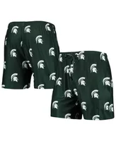 Men's Concepts Sport Green Michigan State Spartans Flagship Allover Print Jam Shorts