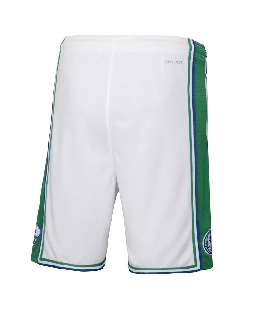Big Boys Nike White Dallas Mavericks 2021/22 City Edition Courtside Swingman Shorts