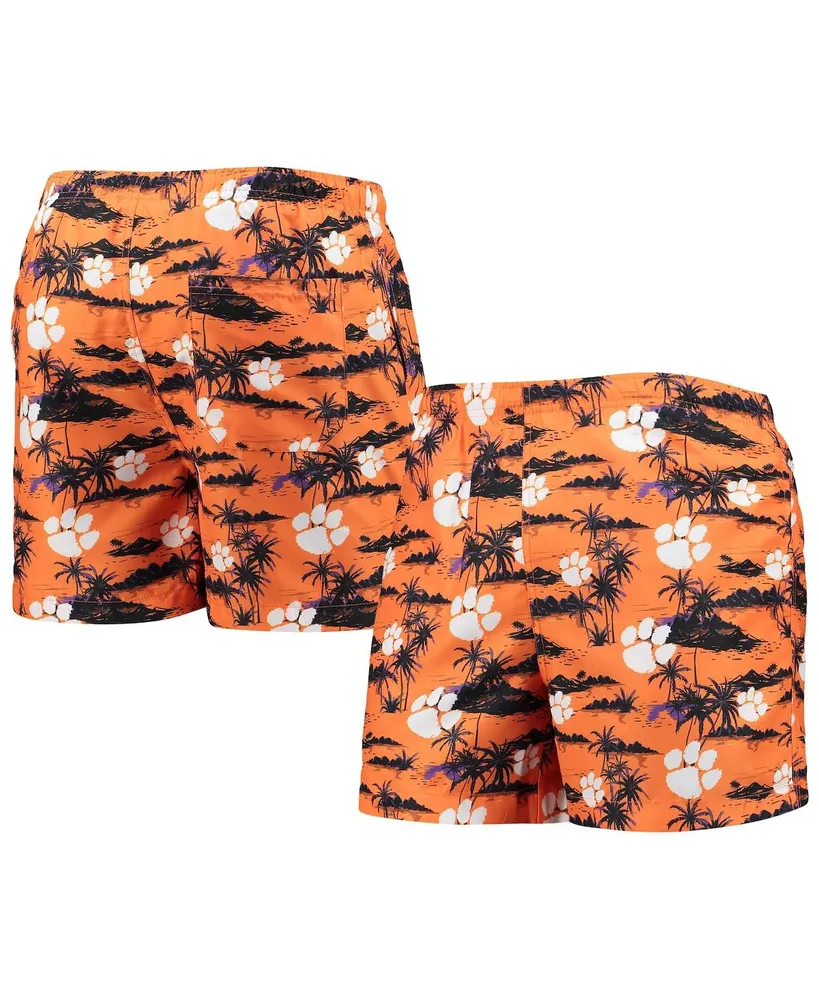 Foco Men's Foco Orange Clemson Tigers Island Palm Swim Trunks