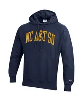 Men's Champion Navy North Carolina A&T Aggies Tall Arch Pullover Hoodie