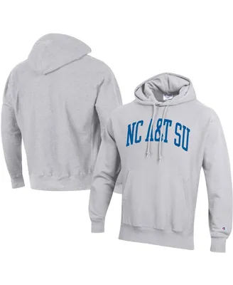 Men's Champion Gray North Carolina A&T Aggies Tall Arch Pullover Hoodie