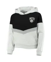 Big Girls Heathered Gray Brooklyn Nets All Yours Pullover Hoodie