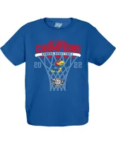 Big Boys Blue 84 Royal Kansas Jayhawks 2022 Ncaa Men's Basketball National Champions Bracket T-shirt