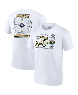 Men's Fanatics White 2022 Ncaa Basketball Tournament March Madness Team Bracket T-shirt