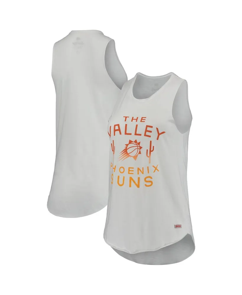 Women's Sportiqe White Phoenix Suns Janie Tri-Blend Tank Top