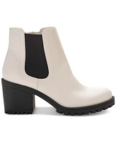 Sun + Stone Women's Morghan Lug Sole Block-Heel Booties, Created for Macy's