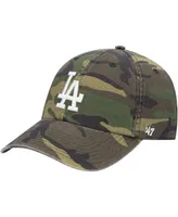 Men's '47 Camo Los Angeles Dodgers Team Clean Up Adjustable Hat