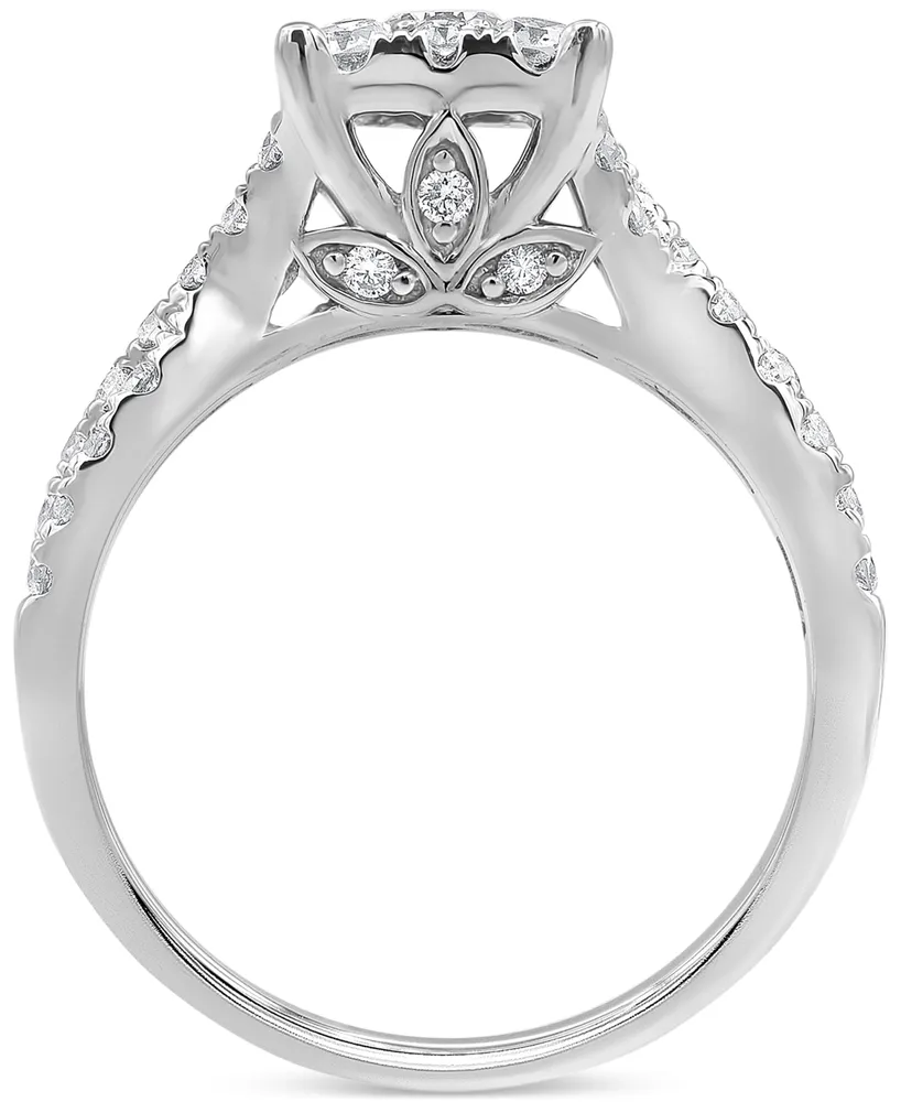 Diamond Twist Engagement Ring (1-1/4 ct. t.w.) in 14k White Gold