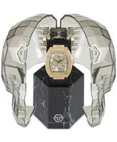 Philipp Plein Men's Automatic The $keleton Black Silicone Strap Watch 44mm