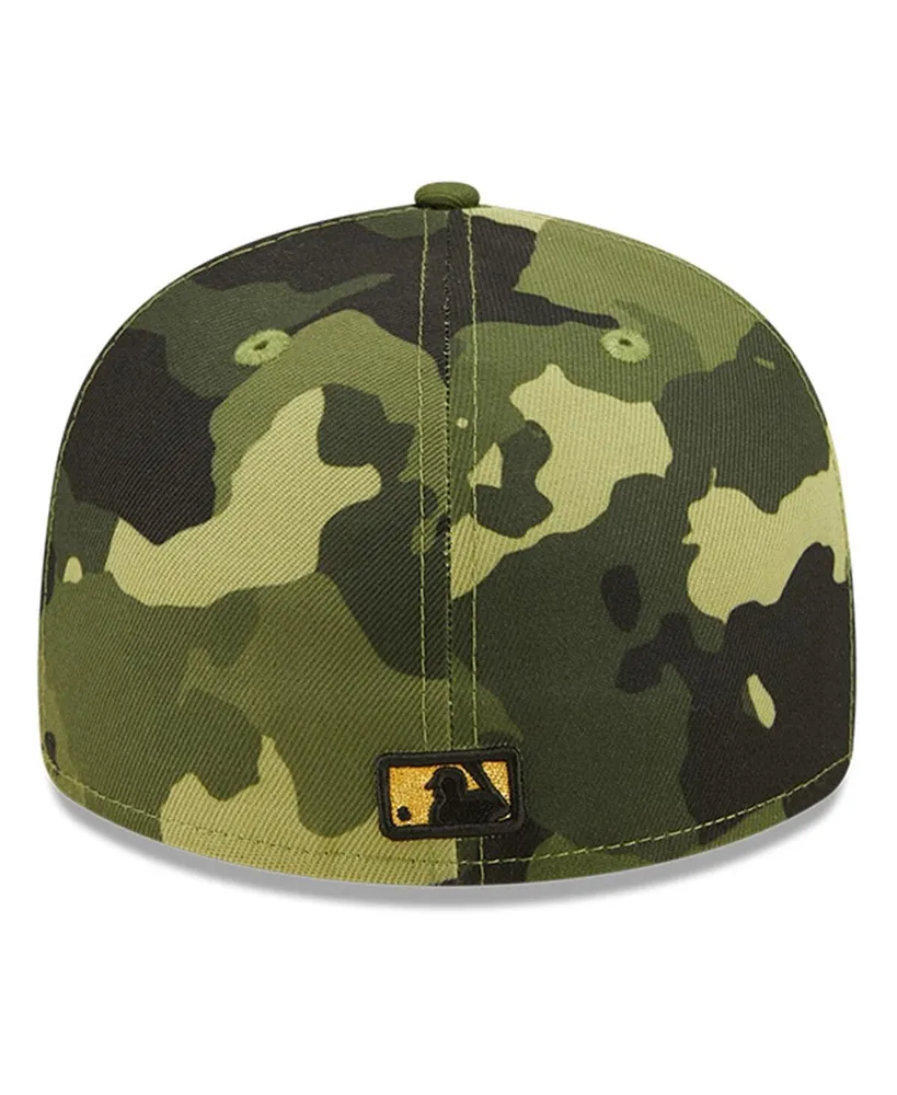 Men's New Era Camo Pittsburgh Pirates 2022 Armed Forces Day On-Field Low Profile 59FIFTY Hat