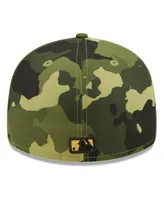 Men's New Era Camo Pittsburgh Pirates 2022 Armed Forces Day On-Field Low Profile 59FIFTY Hat