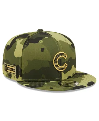 Men's New Era Camo Chicago Cubs 2022 Armed Forces Day 9FIFTY Snapback Adjustable Hat