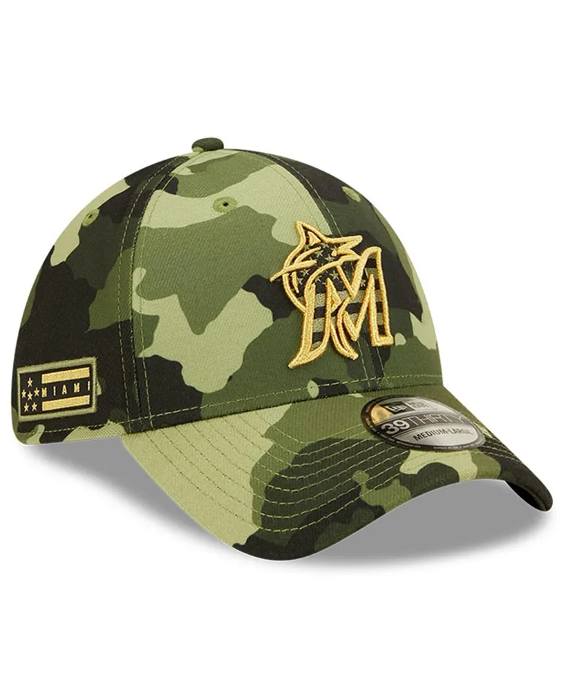 Men's Miami Marlins New Era Camo 2022 Armed Forces Day On-Field 59FIFTY  Fitted Hat