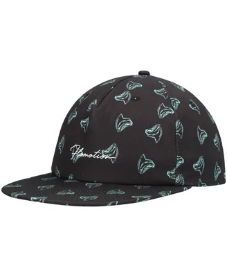 Men's Flomotion Black Toothy Snapback Hat