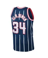 Men's Mitchell & Ness Hakeem Olajuwon Navy Houston Rockets 1996-97 Hardwood Classics Swingman Jersey