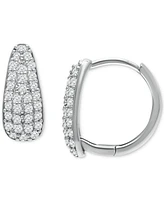 Giani Bernini Cubic Zirconia Pave Huggie Hoop Earrings, Created for Macy's