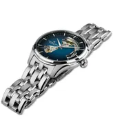 Hamilton Men's Automatic Jazzmaster Open Heart Smoked Blue Stainless Steel Bracelet Watch 40mm