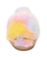 Minnetonka Little and Big Girls Lyla Faux Fur Slide Slippers