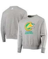 Men's adidas Heathered Gray California Seals Team Classics Vintage-Like Pullover Sweatshirt