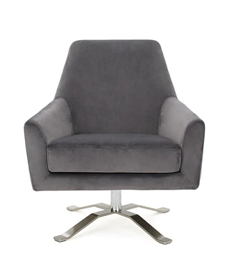 Ailis Velvet Swivel Club Chair