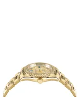 Philipp Plein Women's Queen Gold-Tone Stainless Steel Bracelet Watch 36mm