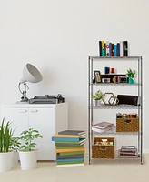 Seville Classics 5-Tier Steel Wire Wheeled Shelving
