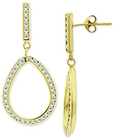 Giani Bernini Cubic Zirconia Open Teardrop Drop Earrings, Created for Macy's