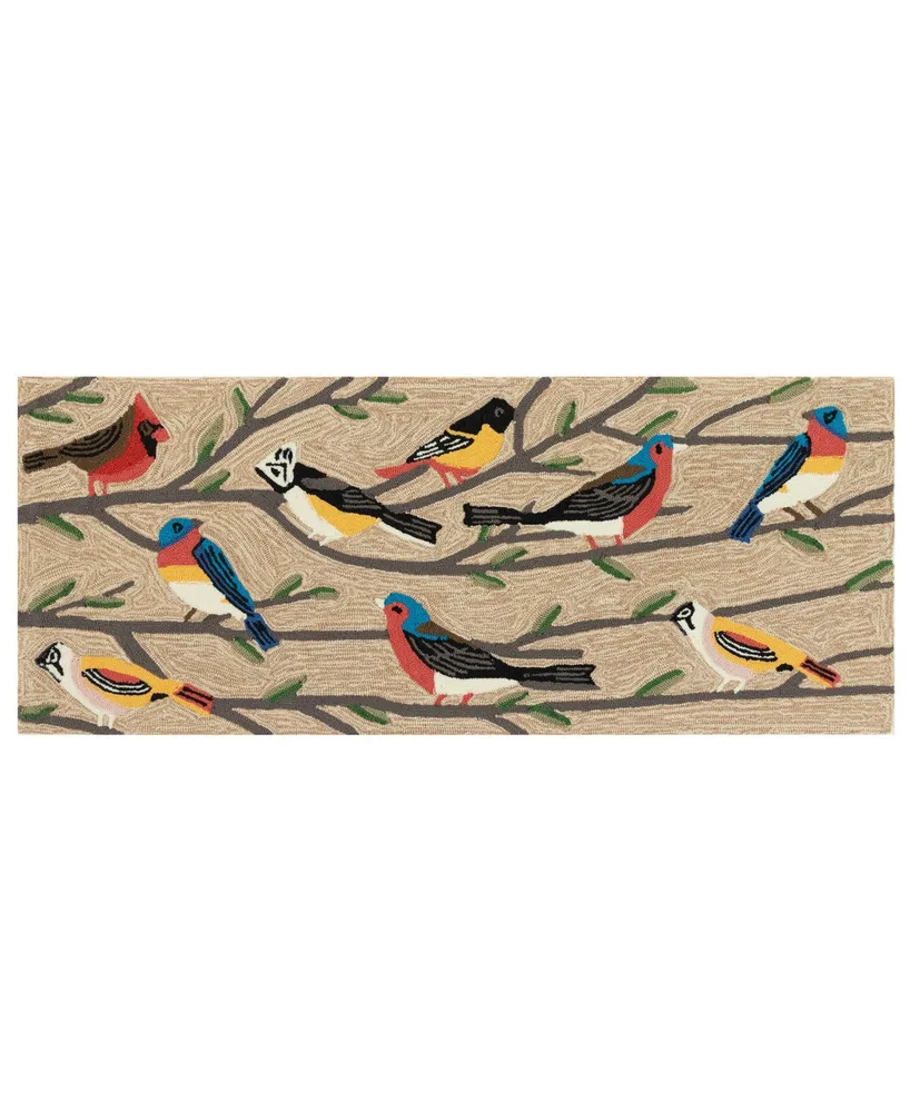 Liora Manne' Frontporch Birds 2' x 5' Runner Outdoor Area Rug