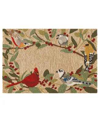 Liora Manne' Frontporch Bird Border 2'6" x 4' Outdoor Area Rug