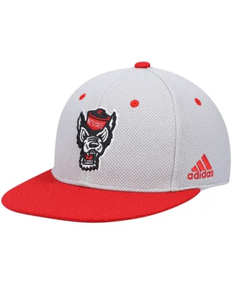 Men's adidas and Red Nc State Wolfpack On-Field Baseball Fitted Hat