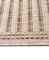 Liora Manne' Malibu Simple Border 4'10" x 7'6" Outdoor Area Rug