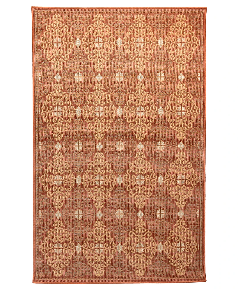 Liora Manne' Patio Suzani Diamonds 7'10" x 9'10" Outdoor Area Rug