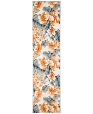 Liora Manne' Canyon Tropical Floral 1'10" x 4'11" Runner Outdoor Area Rug