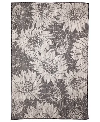 Liora Manne' Carmel Sunflower Field 6'6" x 9'3" Outdoor Area Rug