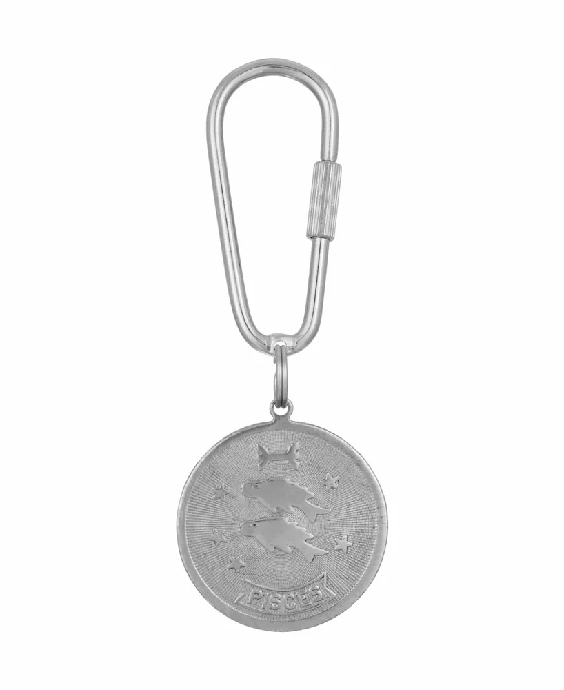 Women's Pisces Key Fob - Silver