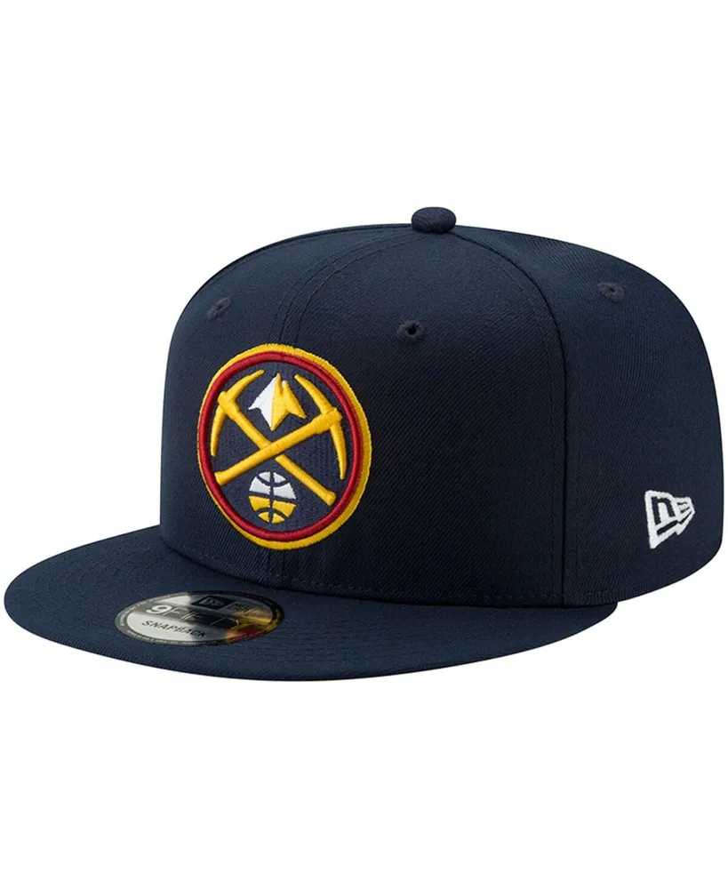 Men's New Era Navy Denver Nuggets official Team Color 9Fifty Adjustable Snapback Hat