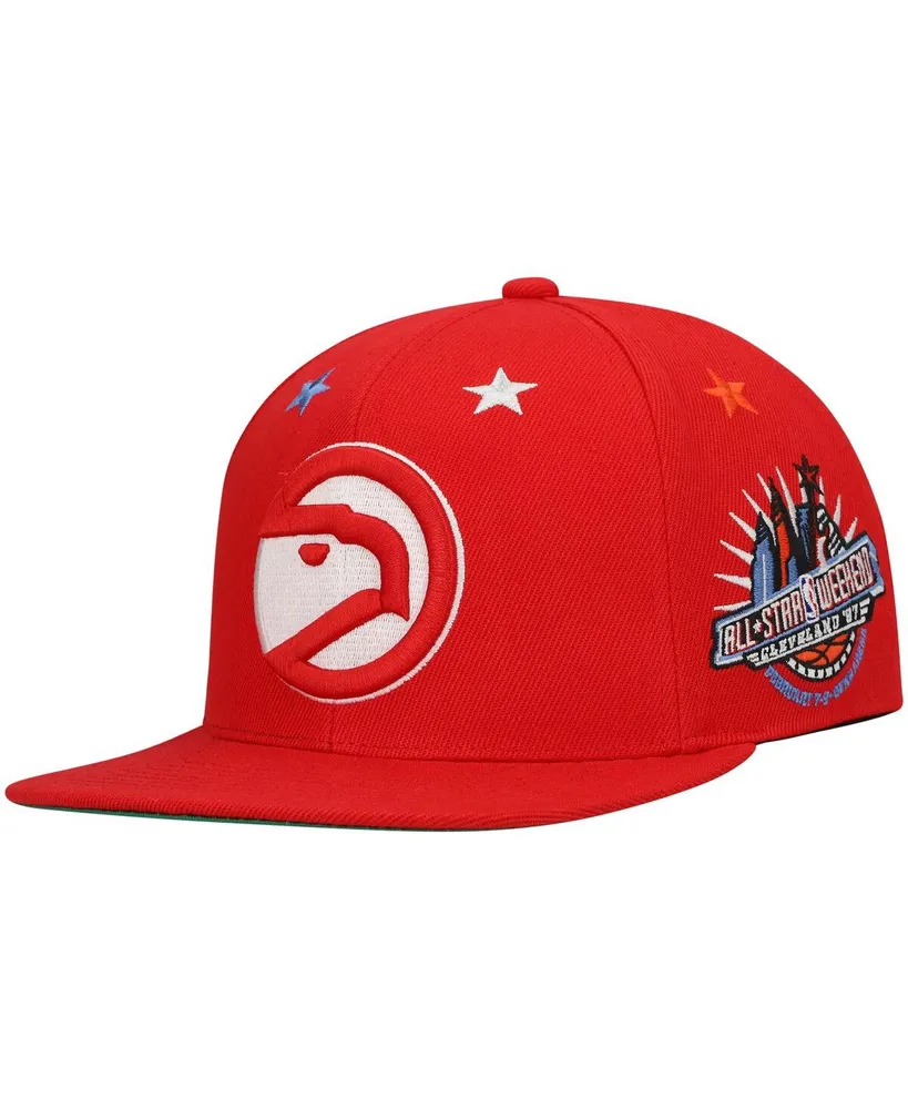 Men's Mitchell & Ness Red Atlanta Hawks Hardwood Classics 1997 Nba All-Star Weekend Top Star Snapback Hat