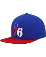 Men's Mitchell & Ness Royal, Red Philadelphia 76Ers Team Two-Tone 2.0 Snapback Hat