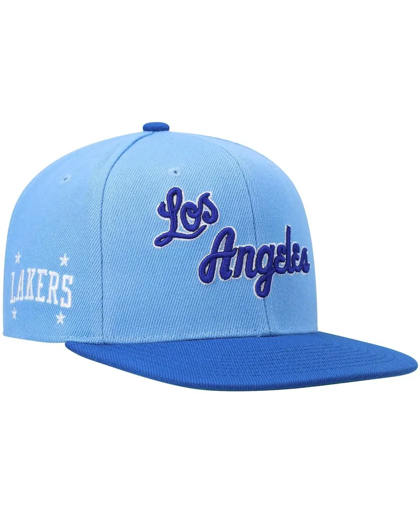 Lids Los Angeles Lakers Mitchell & Ness Hardwood Classics Pinstripe  Snapback Hat - White