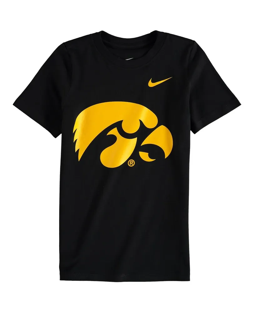 Boys and Girls Preschool Nike Black Iowa Hawkeyes Logo T-shirt