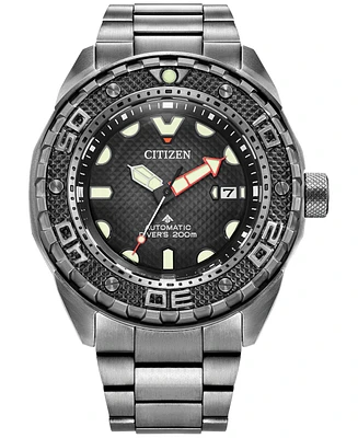 Citizen Men's Promaster Automatic Dive Silver-tone Super Titanium Bracelet Watch, 46mm - Silver