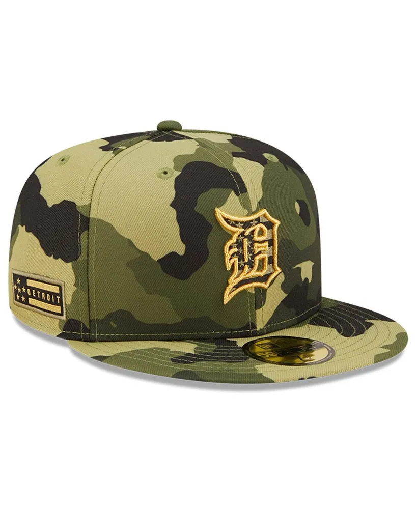 Men's New Era Black Detroit Tigers Chrome Camo Undervisor 59FIFTY Fitted Hat