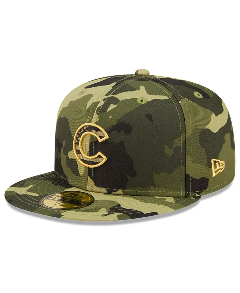 Men's New Era Camo Chicago Cubs 2022 Armed Forces Day On-Field 59Fifty Fitted Hat