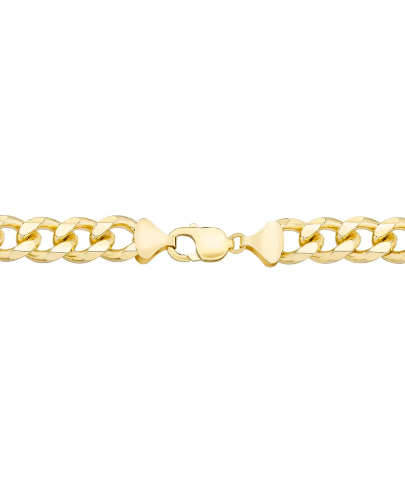 Men's Beveled Curb Link 22" Chain Necklace in 14k Gold-Plated Sterling Silver